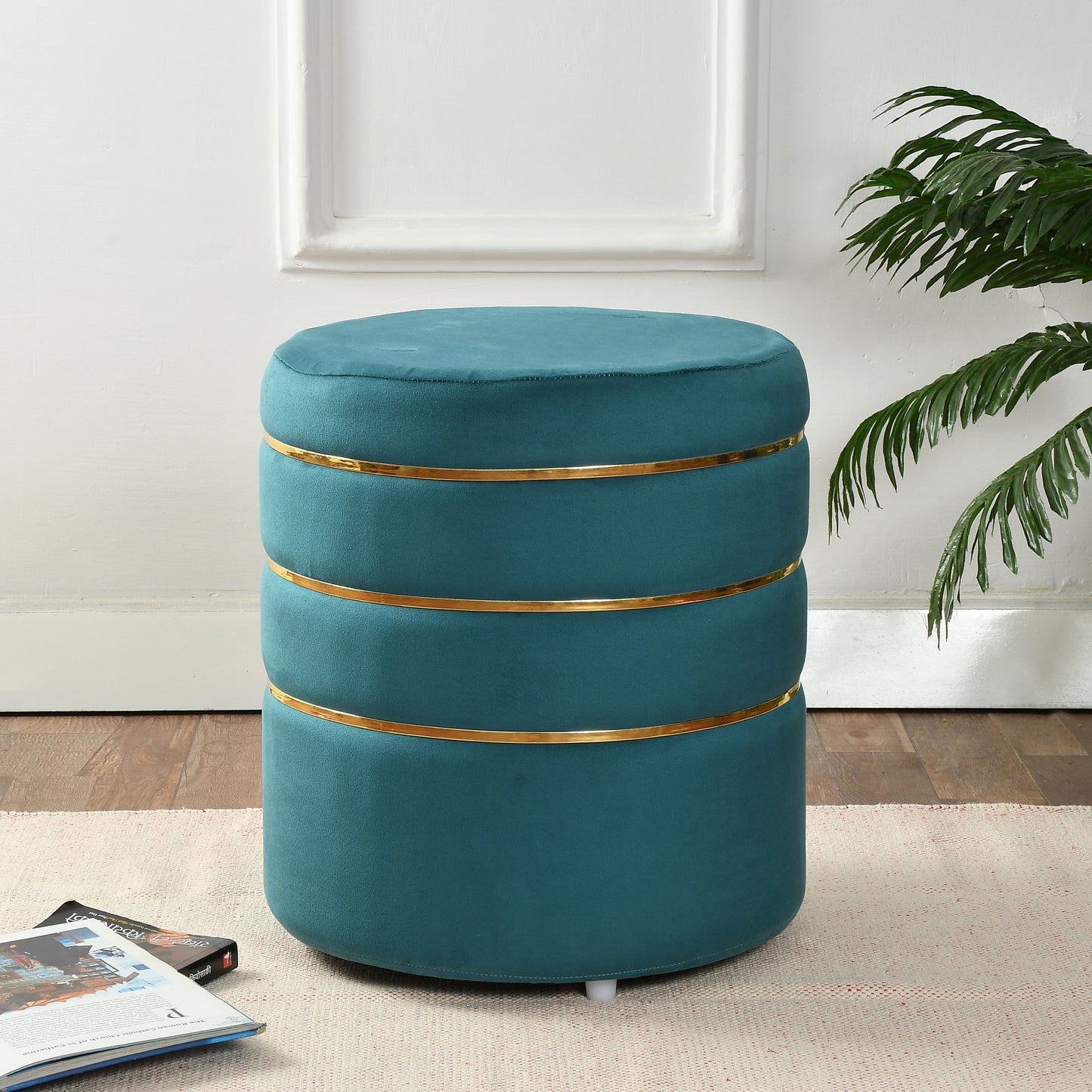 Homeaccex Ottoman Pouffe Puffy Stool Footstool, 18inch Height